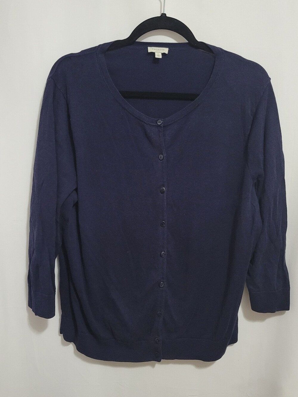 Talbots Navy Button-Front Cardigan, Size XL